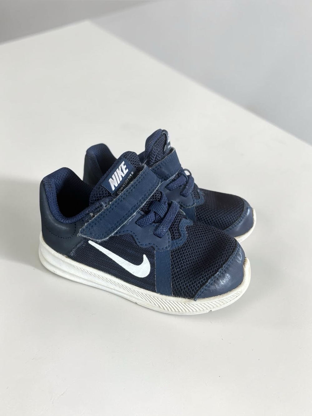 Nike Downshifter 8 Toddler Navy Mesh Sneakers Size 7C